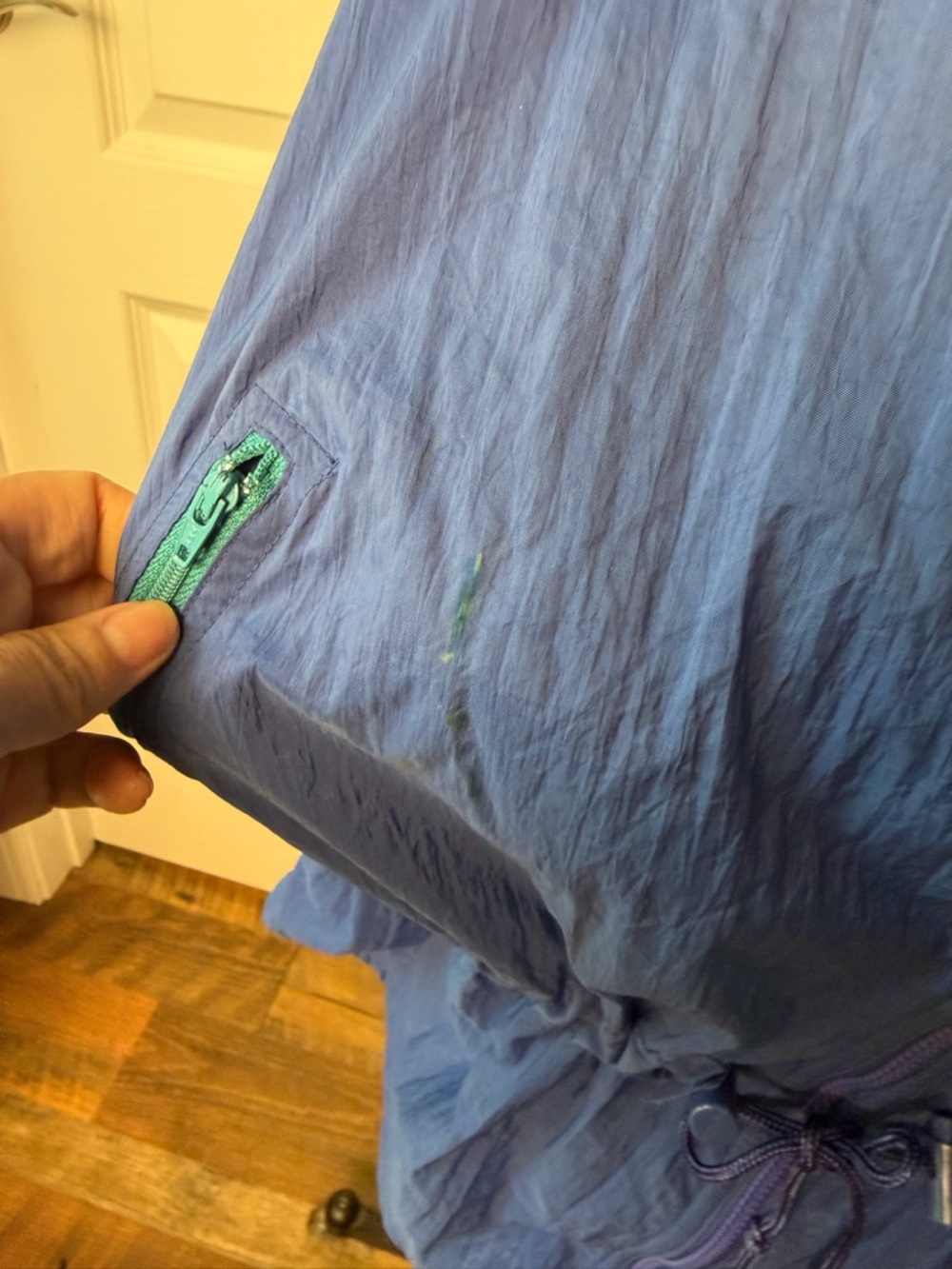 VINTAGE Reebok Jacket Womens Small, Blue Green Windbreaker retro, 1990s - Picture 4 of 9